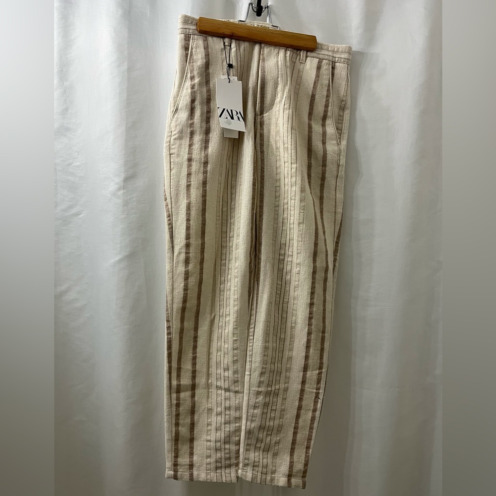 NWT Zara Stripe linen pants
